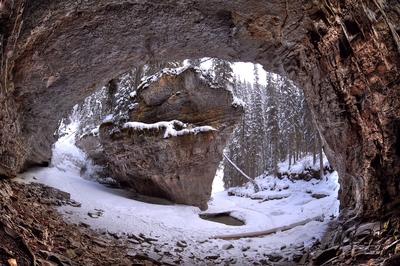 Johnston Canyon Ink Pots Winter Banff