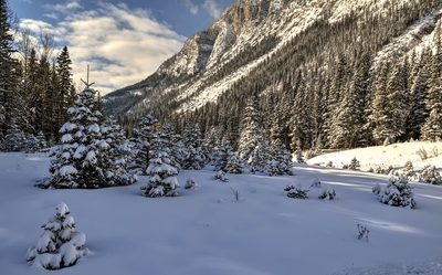 Mountains On Sunny Days Winter Banff